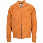 Mens Suede MA-1 Bomber Jacket Trevor Dynamo Tan