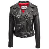 Womens Leather Biker Brando Jacket Kate Nova Black