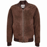 Mens Suede MA-1 Bomber Jacket Trevor Zenith Brown