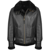 Mens Classic B3 Original Sheepskin Jacket Nova Black