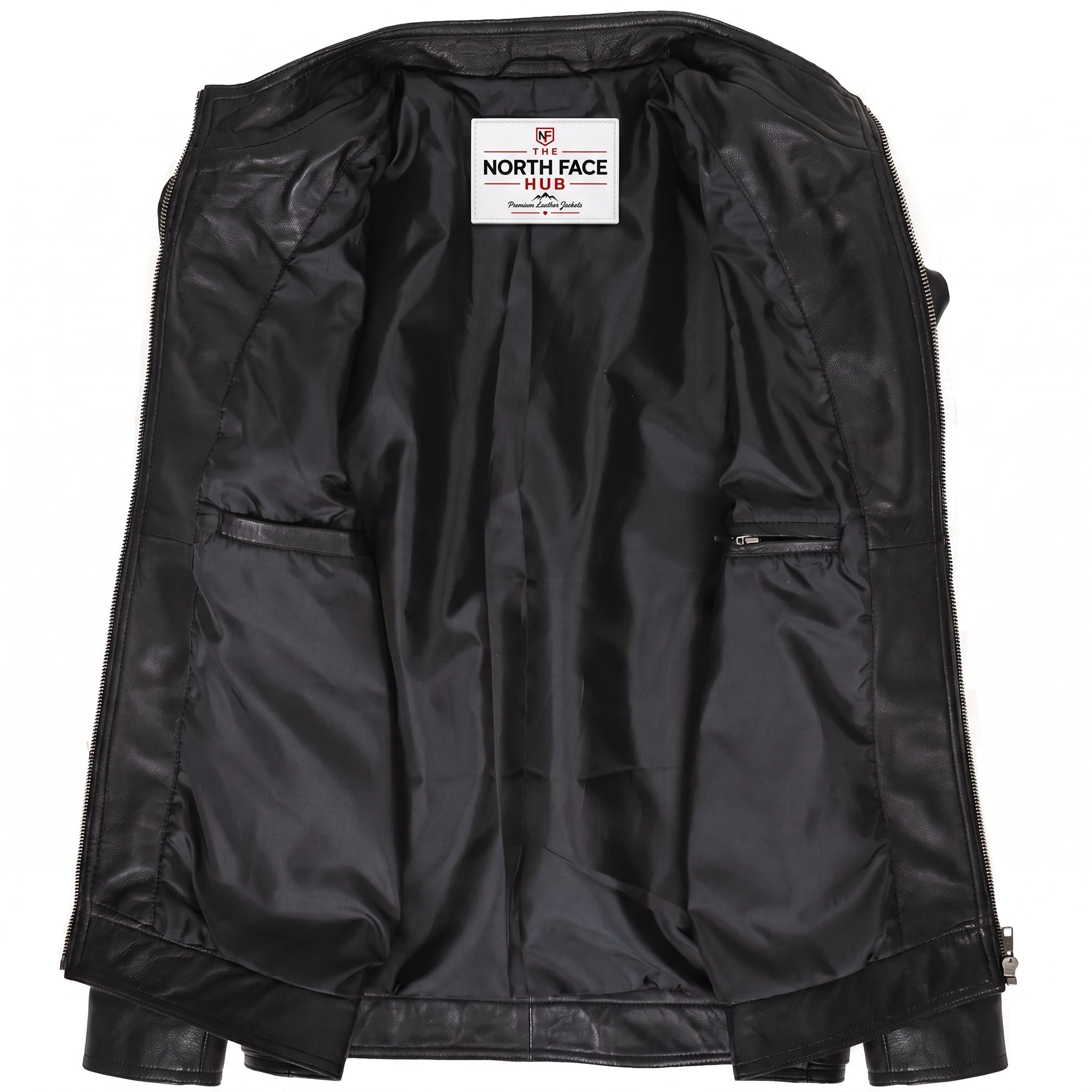 Mens Soft Leather Casual Plain Zip Jacket Matt Nova Black