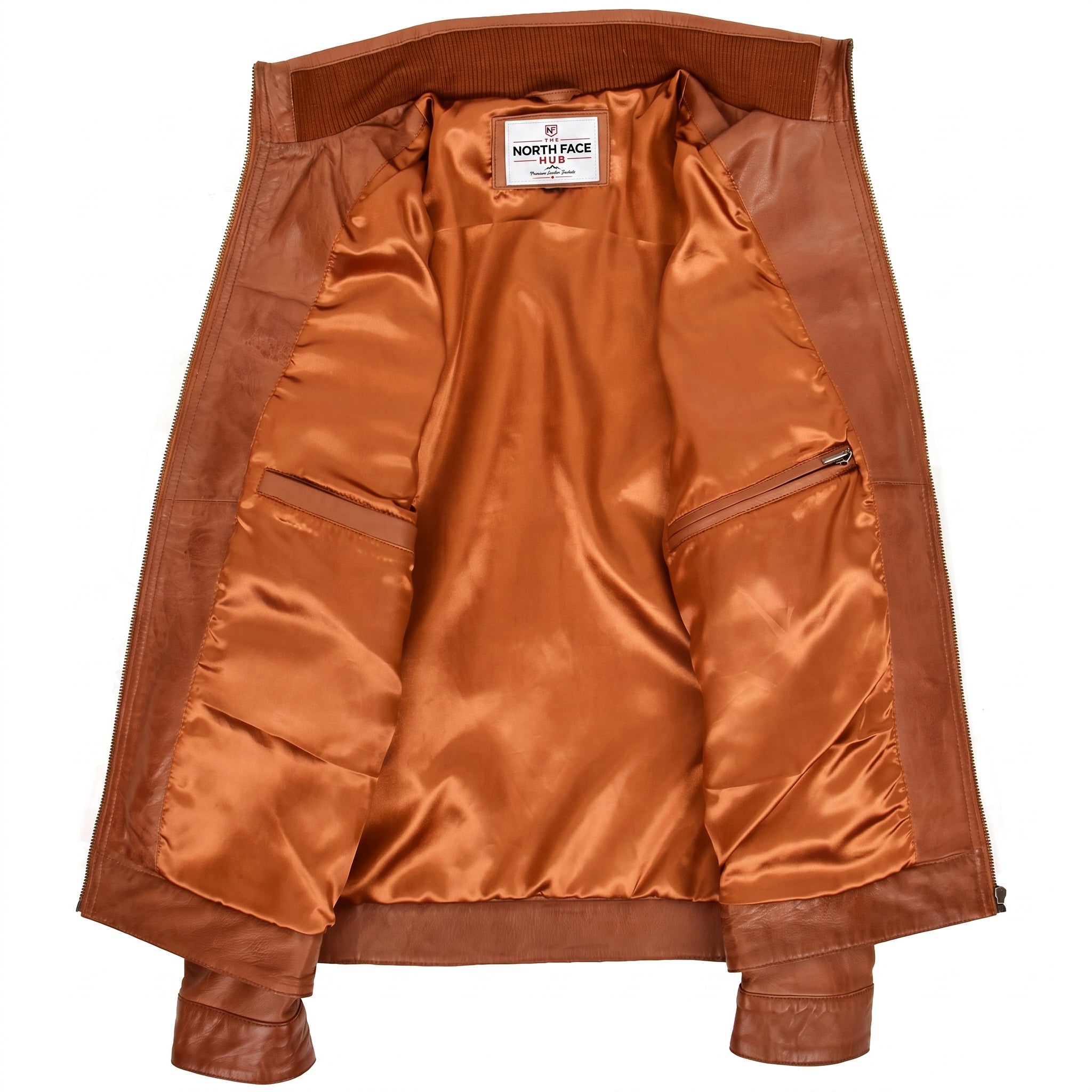 Men's Standing Collar Leather Jacket Tony Dynamo Tan