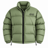 The North Face Hub Bark Mist Mens Puffer Jacket – Mens Insulated Winter Jacket / Nuptse Puffer Jacket 1996 Retro Coat