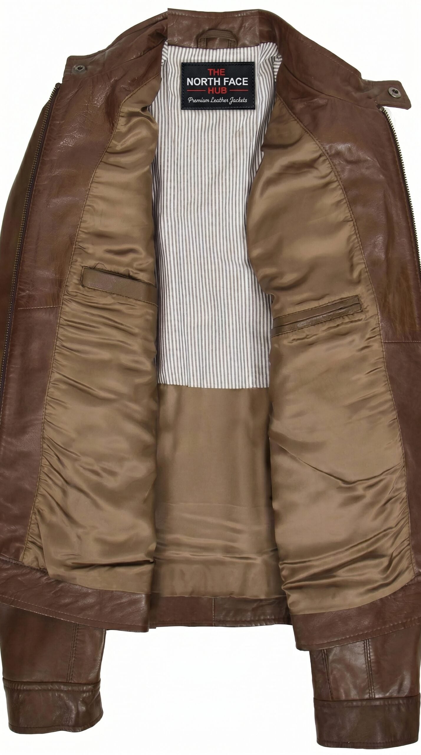 Mens Biker Soft Casual Leather Jacket Zenith Brown