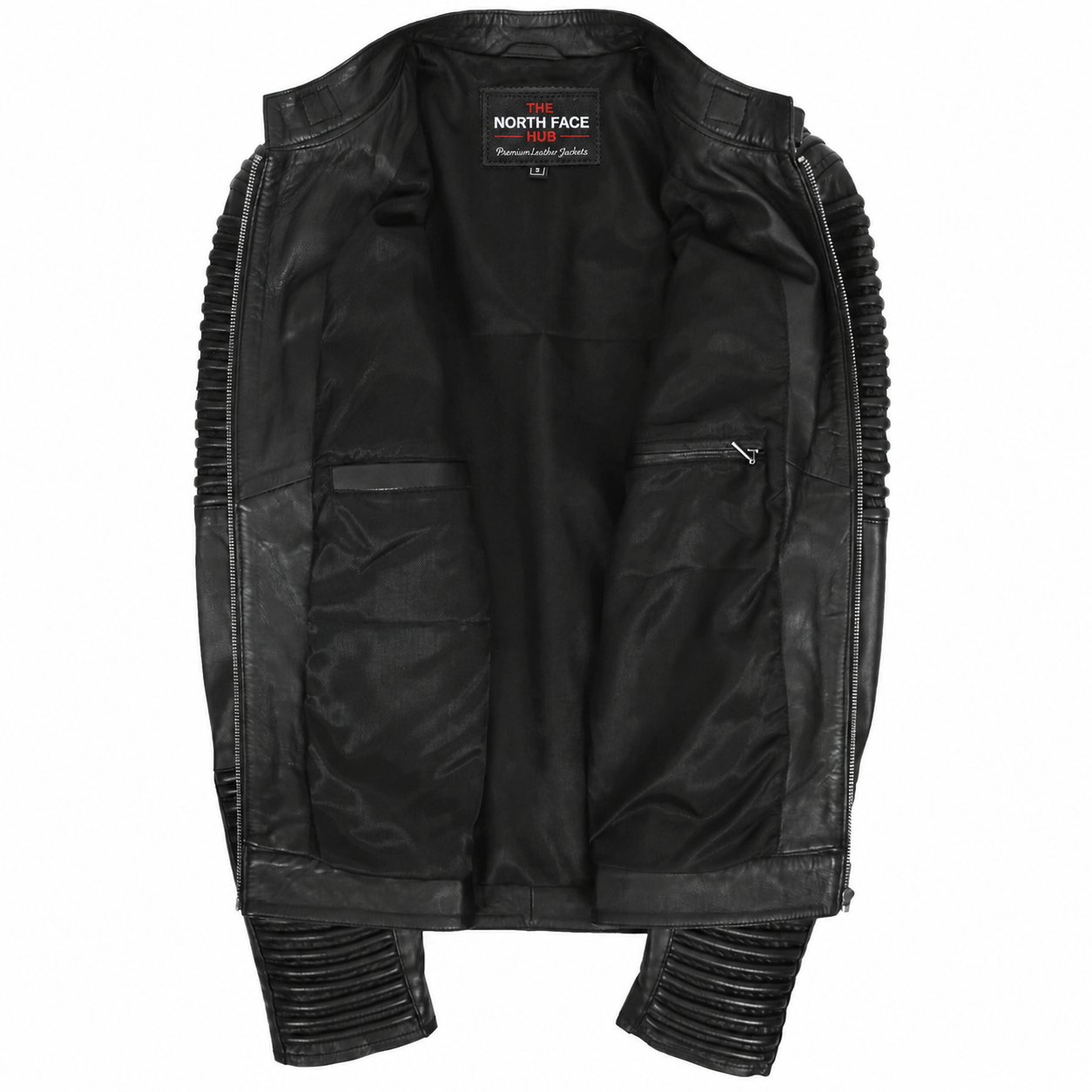 Mens Casual Soft Leather Biker Jacket Nelson Black