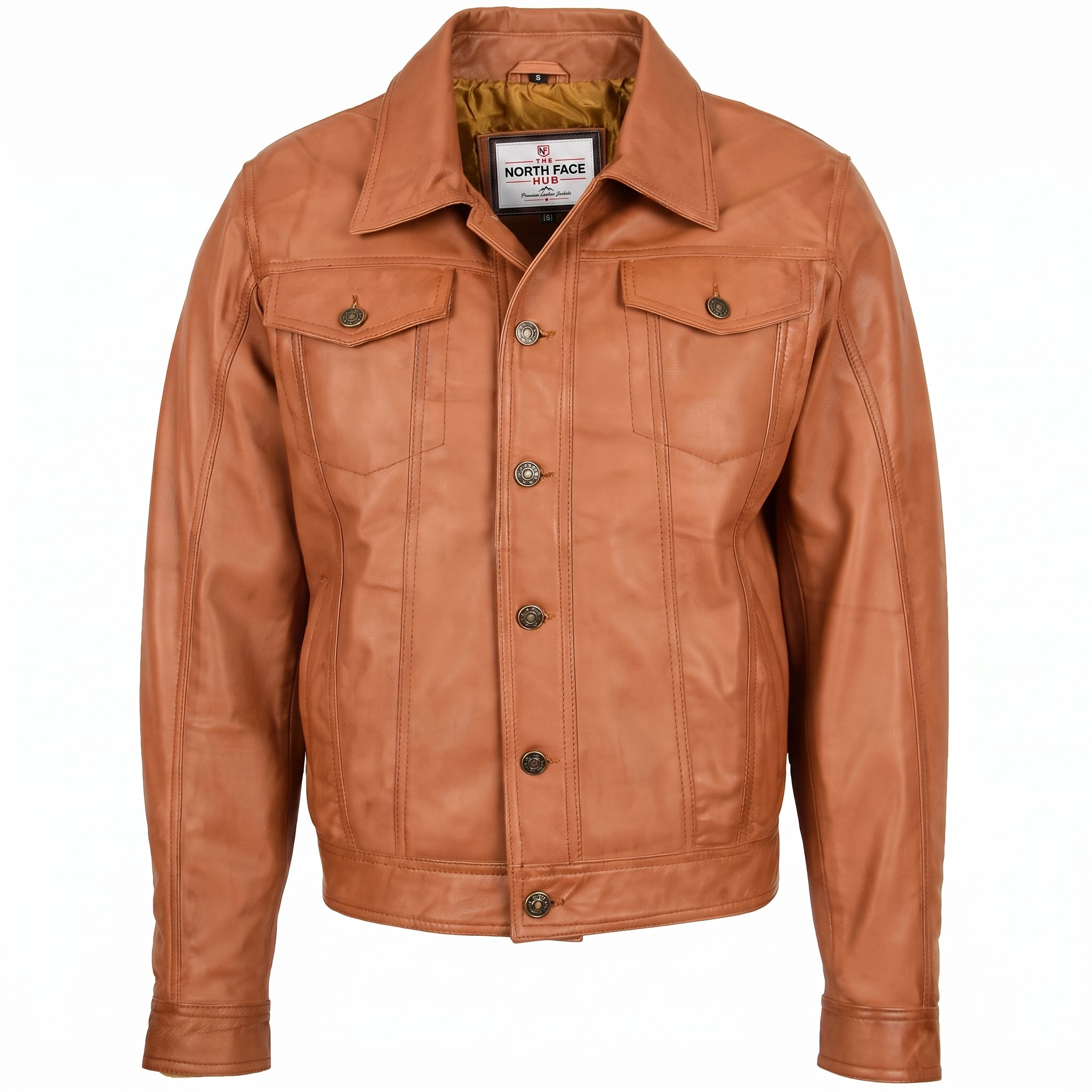 Mens Leather Lee Rider Casual Jacket Terry Dynamo Tan