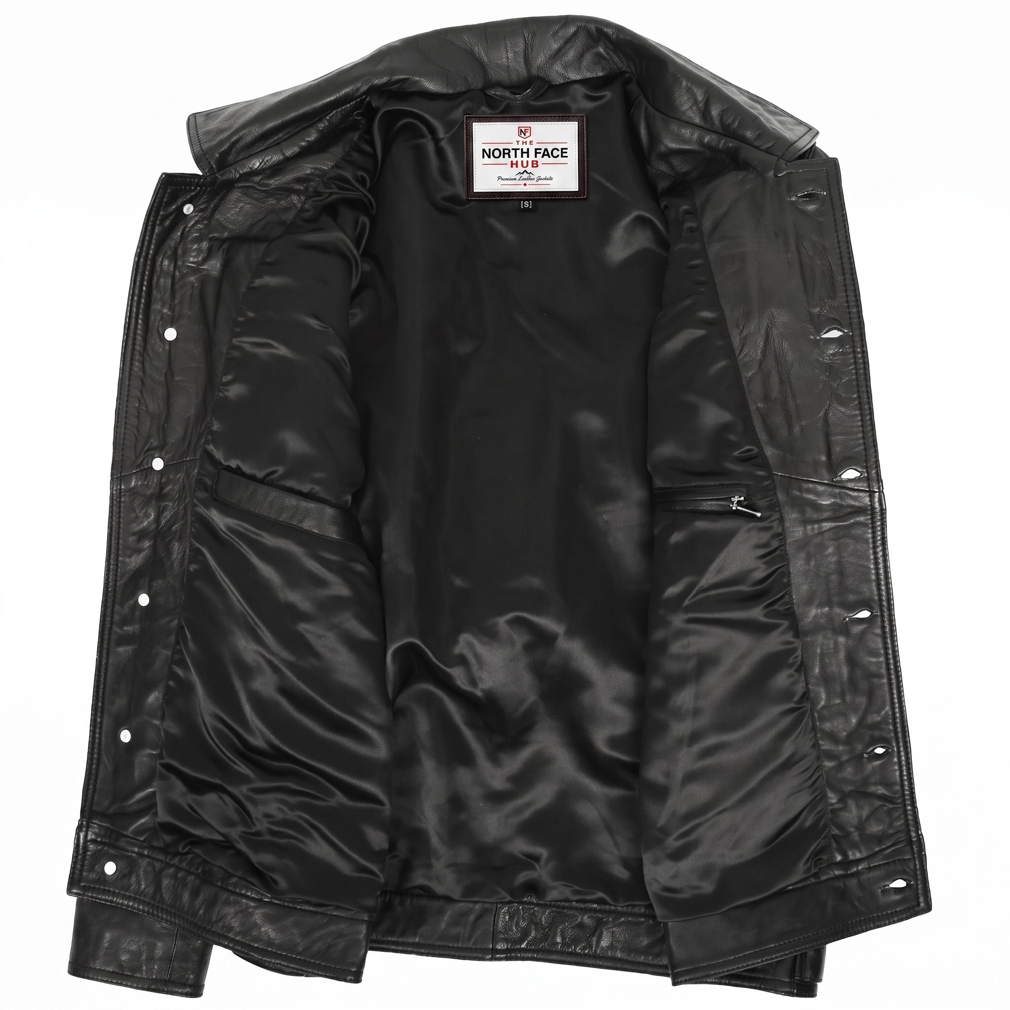 Mens Leather Lee Rider Casual Jacket Terry Nova Black