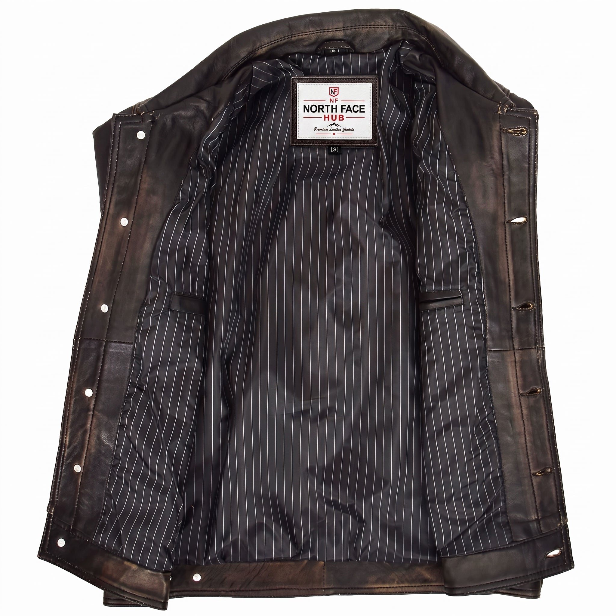 Mens Leather Lee Rider Casual Jacket Terry Nova Black Two Tone