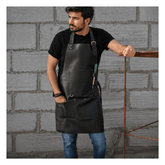 Personalized Men's Full-Grain Leather Apron for BBQ, Welding & Work