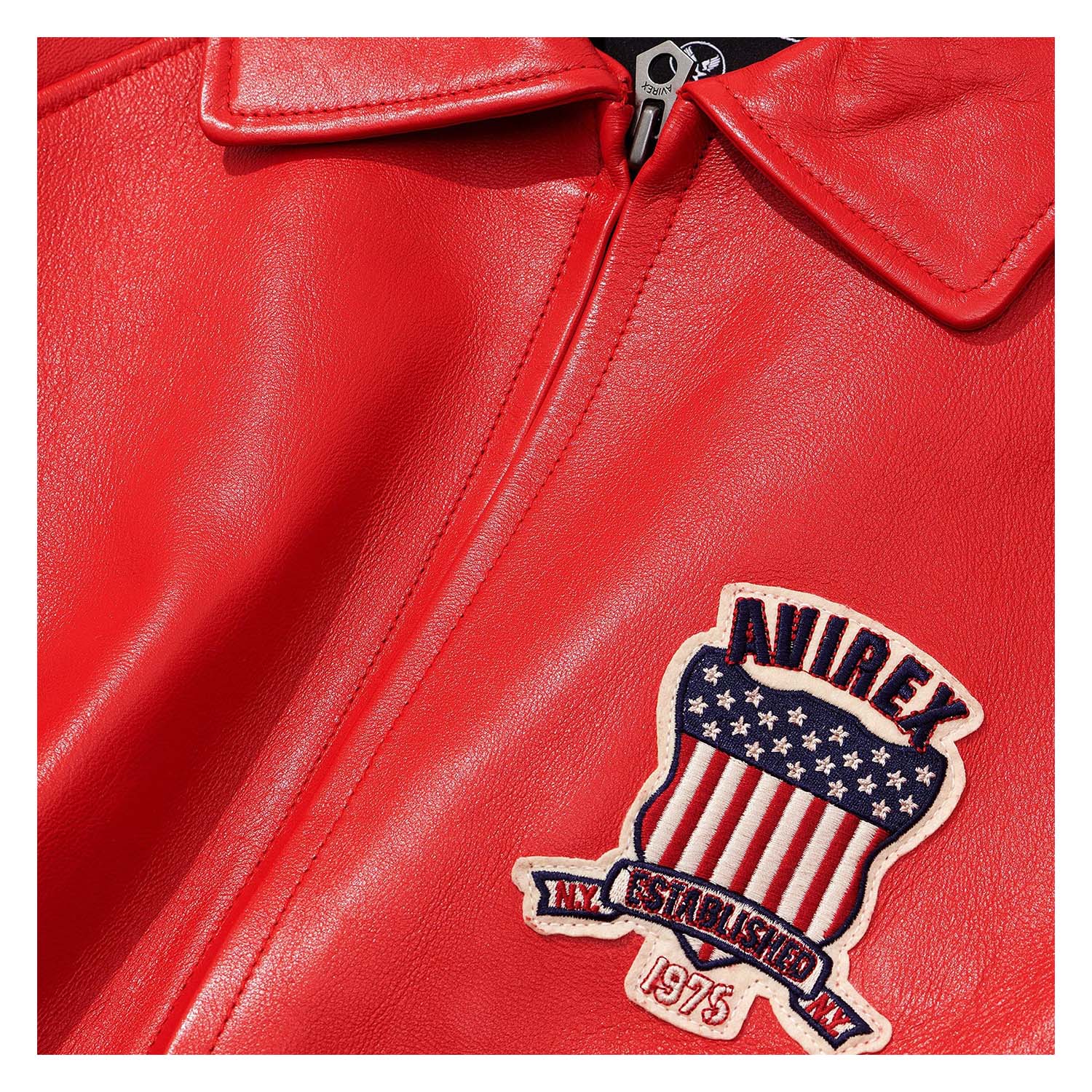 Handcrafted Men’s Avirex Leather Jacket Red Leather Bomber Jacket Iconic Style