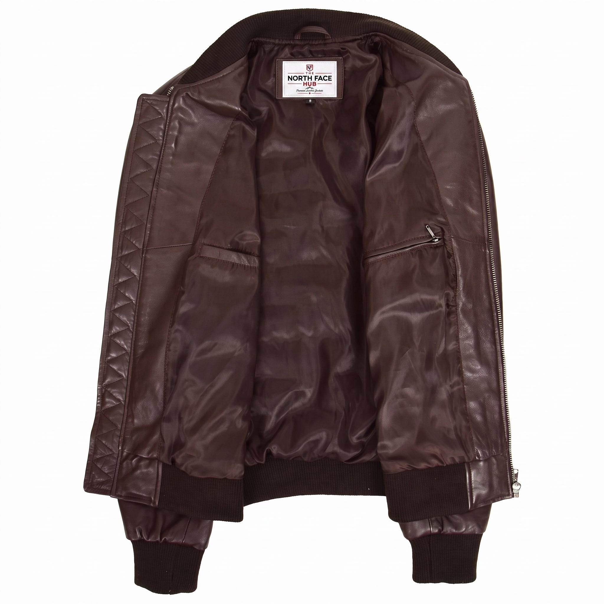 Mens Leather MA-1 Bomber Jacket Ryan Zenith Brown
