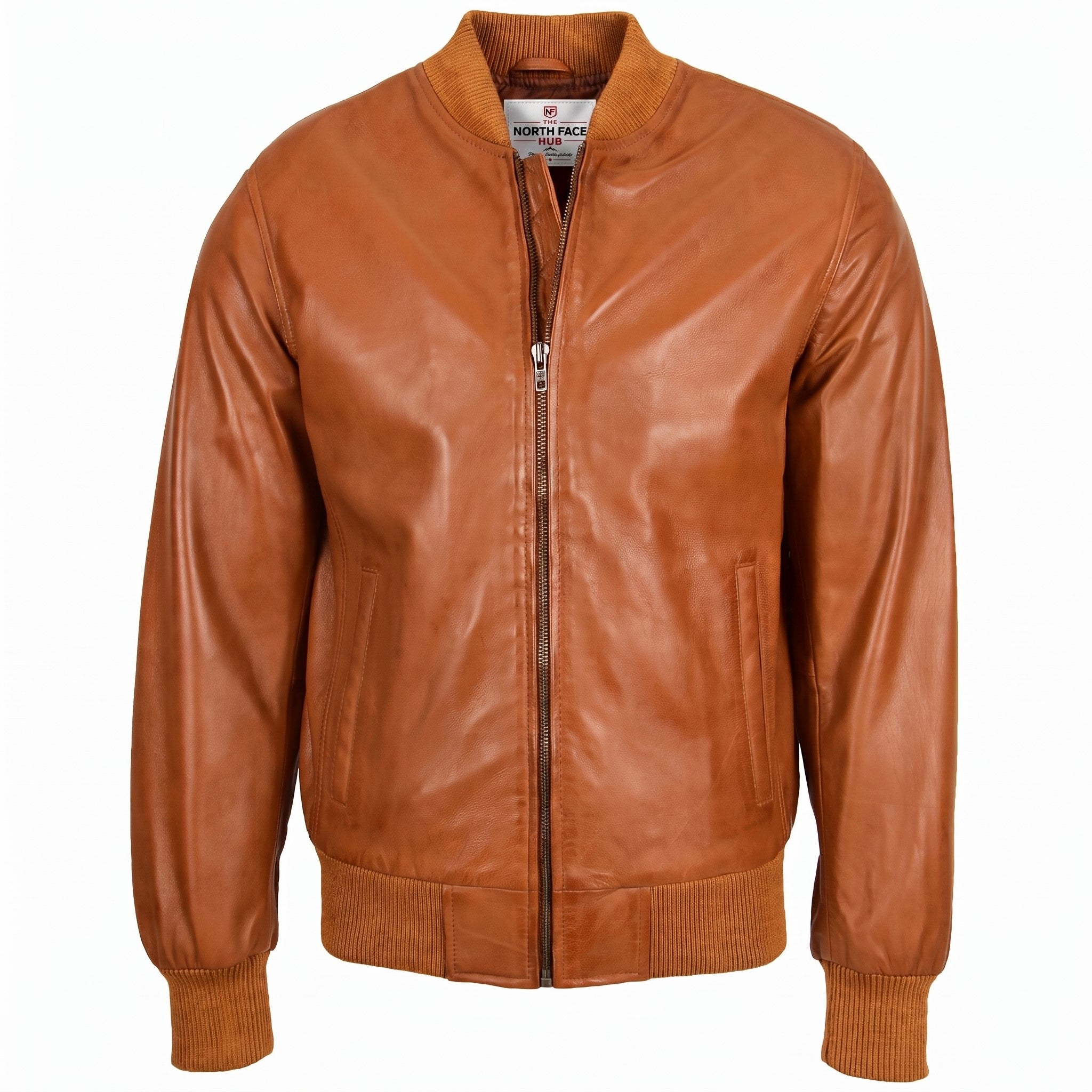 Mens Leather MA-1 Bomber Jacket Ryan Dynamo Tan