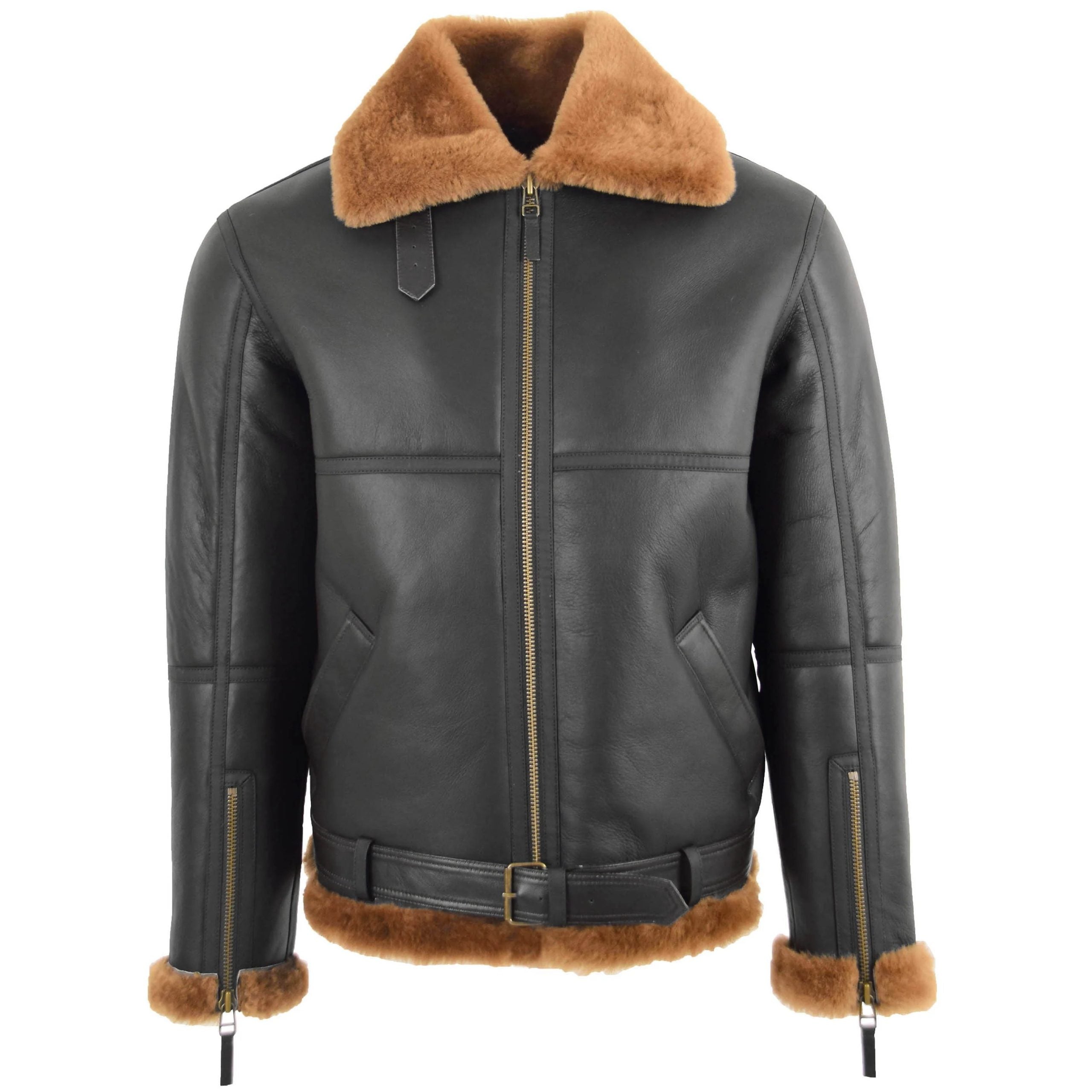 Original RAF Flying Sheepskin Jacket Tyler Zenith Brown Ginger