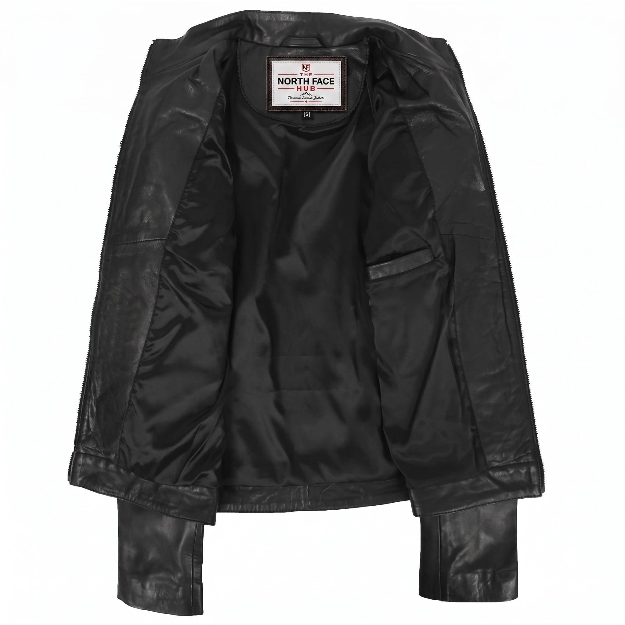 Womens Leather Classic Biker Style Jacket Nova Black