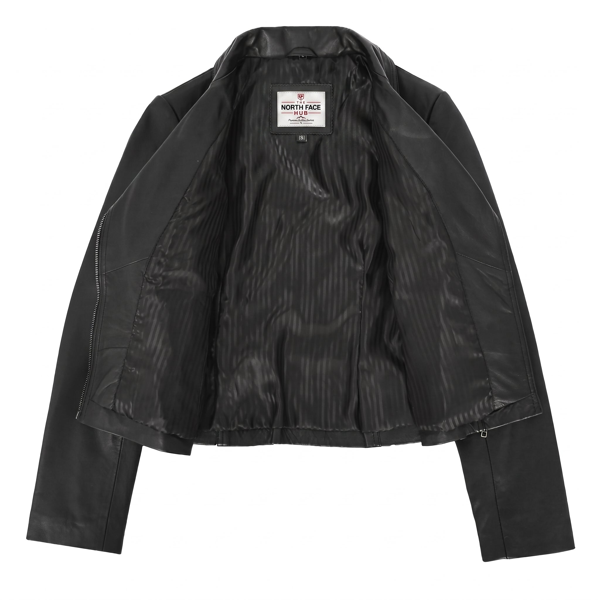 Womens Soft Leather Cross Zip Casual Jacket Jodie Nova Black