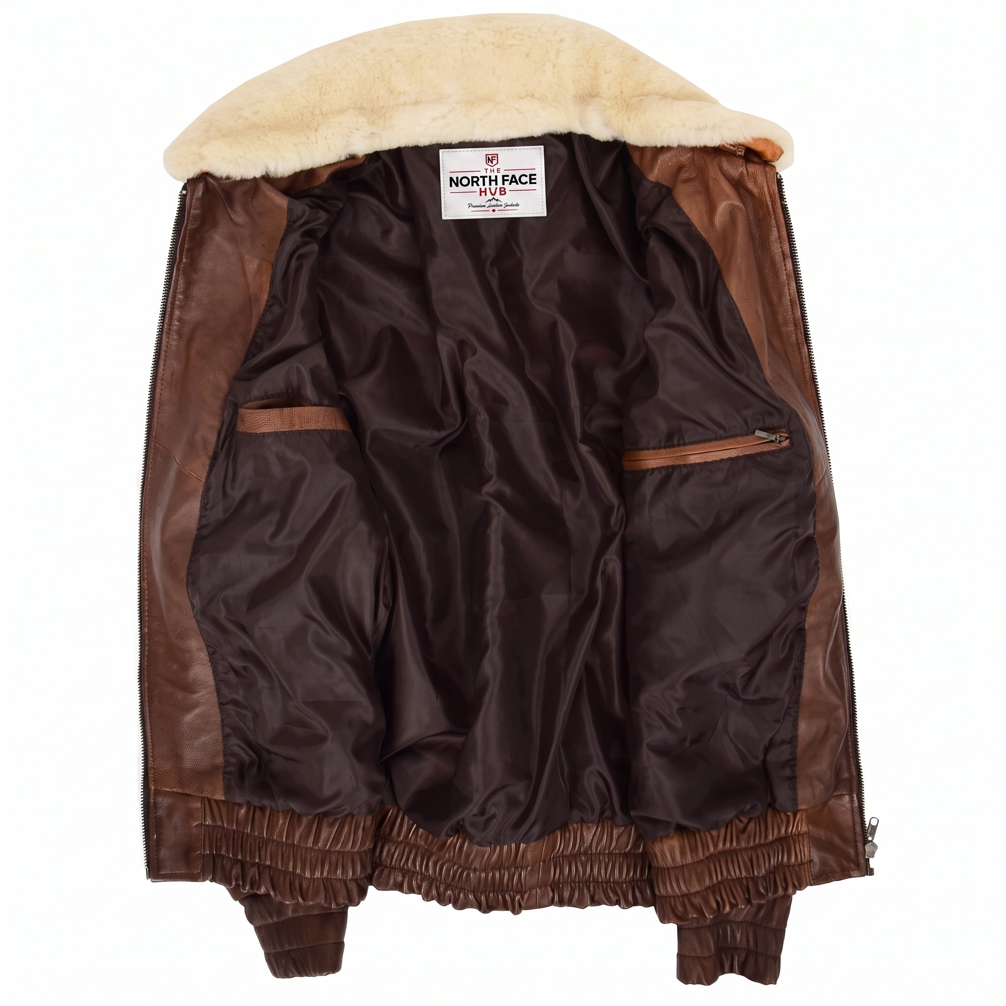 Mens Leather Bomber Jacket G-1 Aviator Style Cooper Zenith Brown