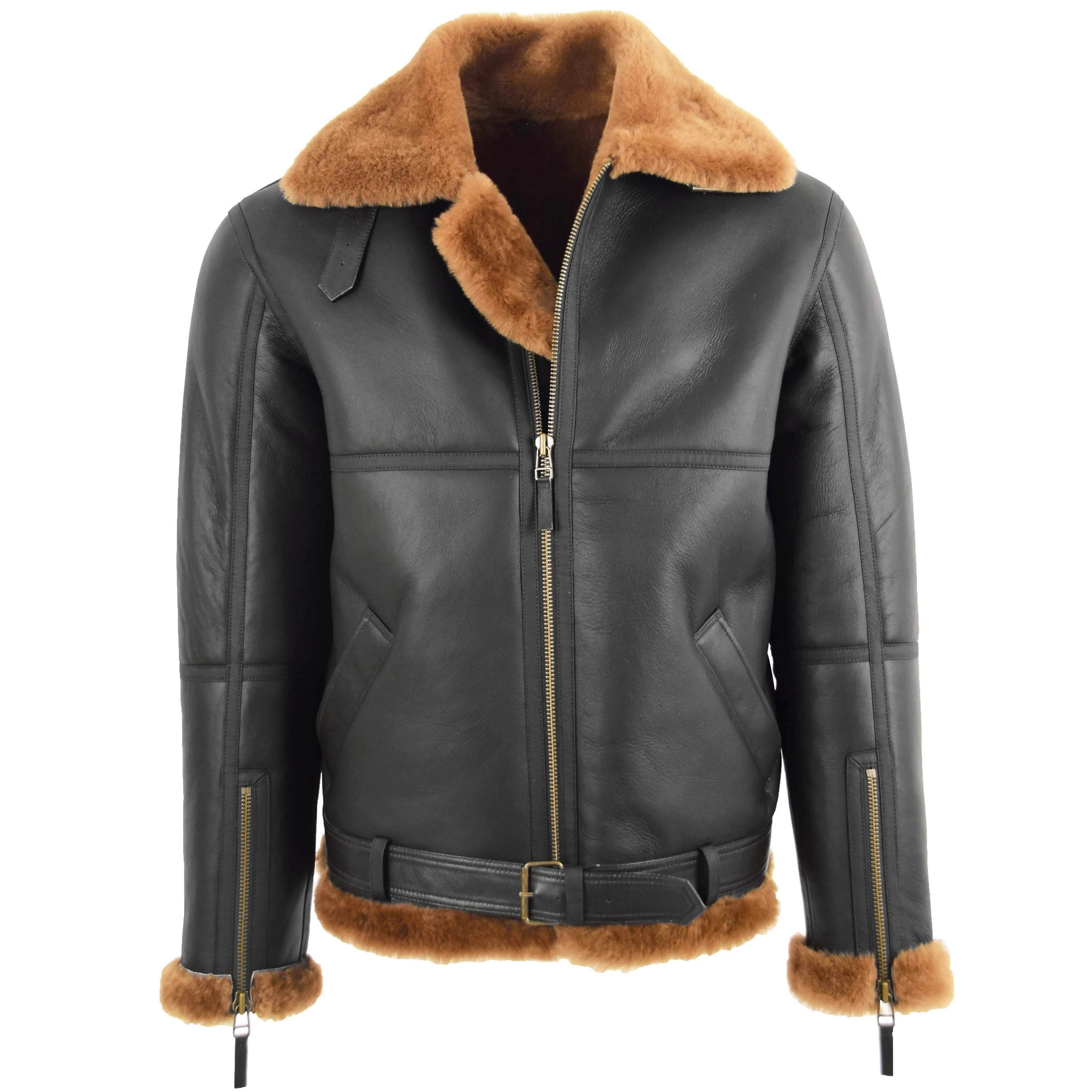 Original RAF Flying Sheepskin Jacket Tyler Zenith Brown Ginger