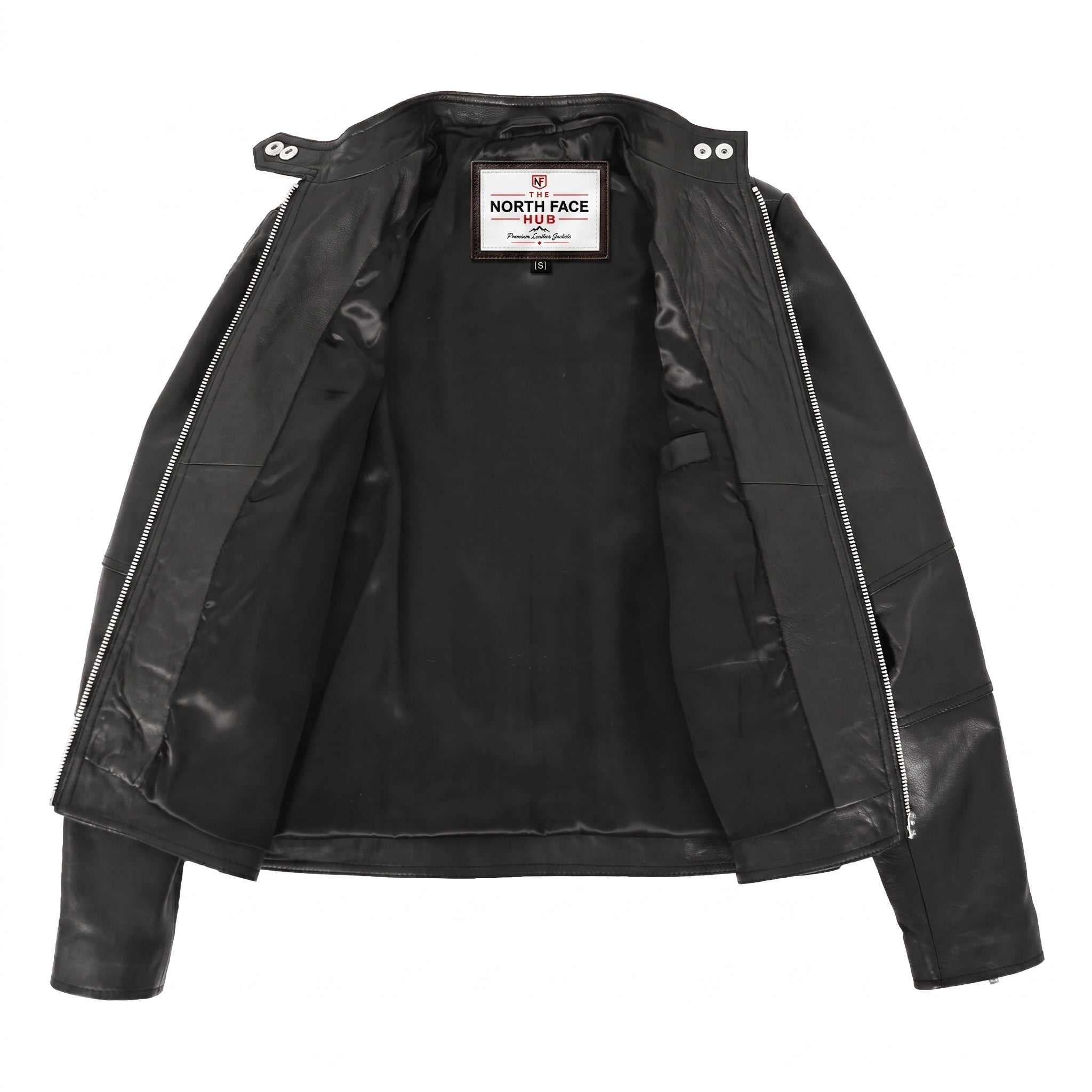 Womens Soft Leather Casual Zip Biker Jacket Ruby Nova Black