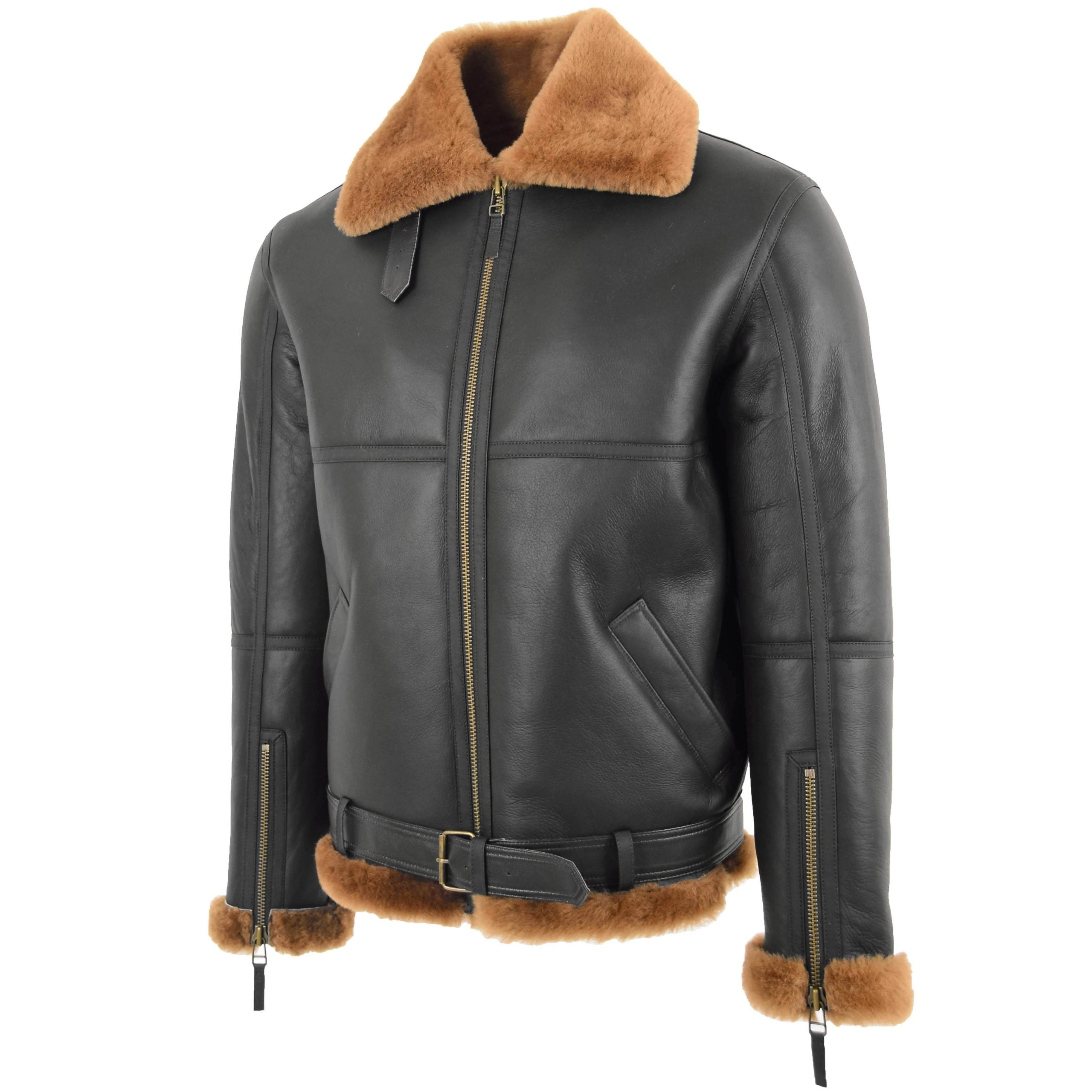 Original RAF Flying Sheepskin Jacket Tyler Zenith Brown Ginger