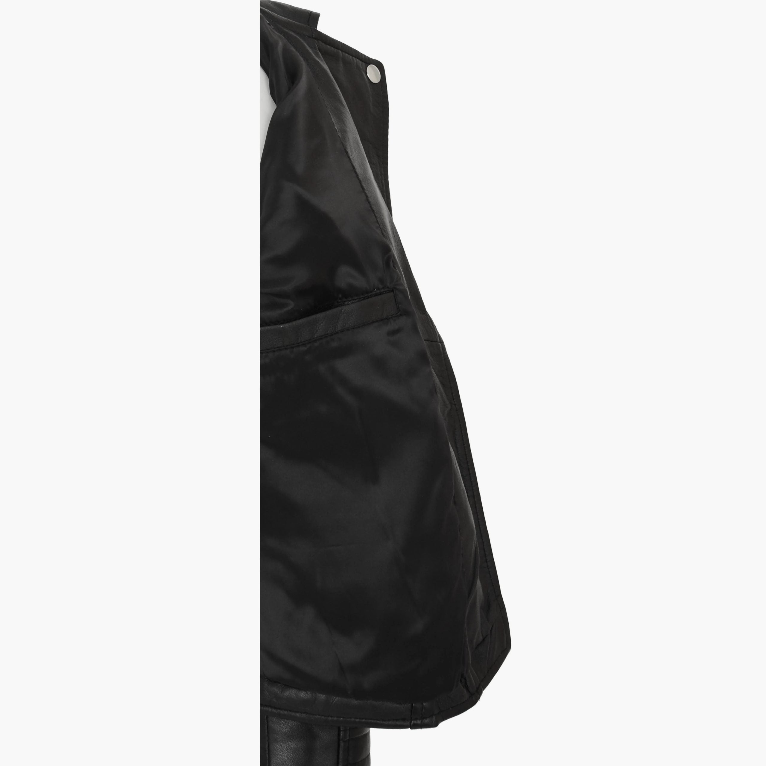 Womens Soft Leather Cross Zip Biker Jacket Anna Nova Black