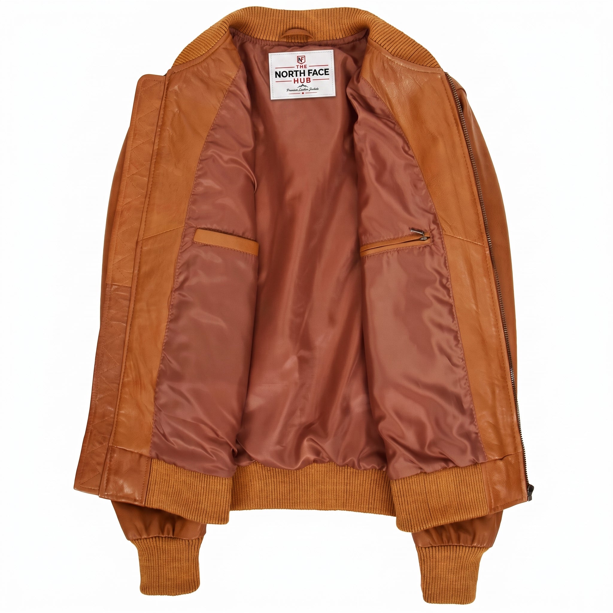 Mens Leather MA-1 Bomber Jacket Ryan Dynamo Tan