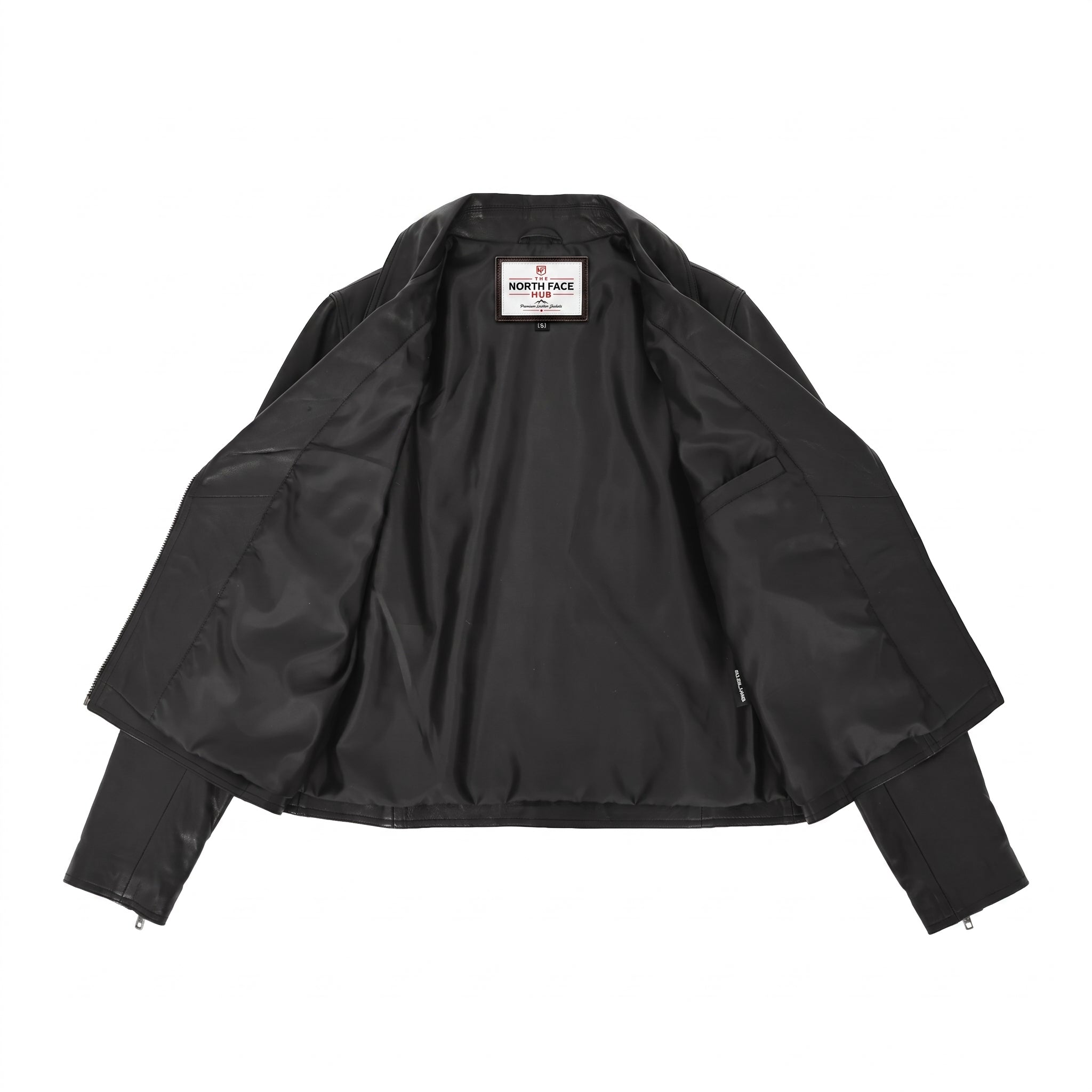 Womens Soft Leather Cross Zip Biker Jacket Lola Nova Black