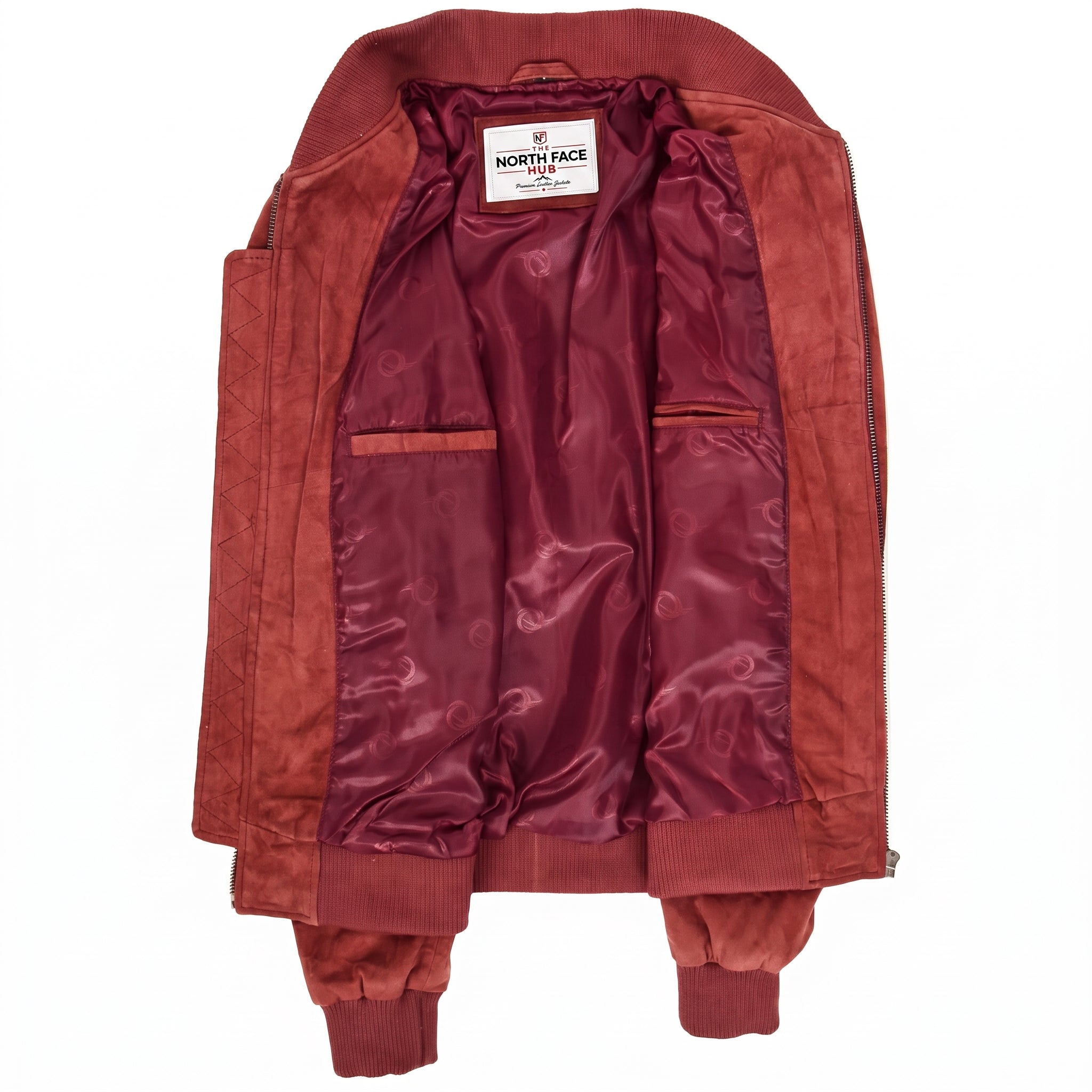 Mens Suede MA-1 Bomber Jacket Trevor Ignite Red
