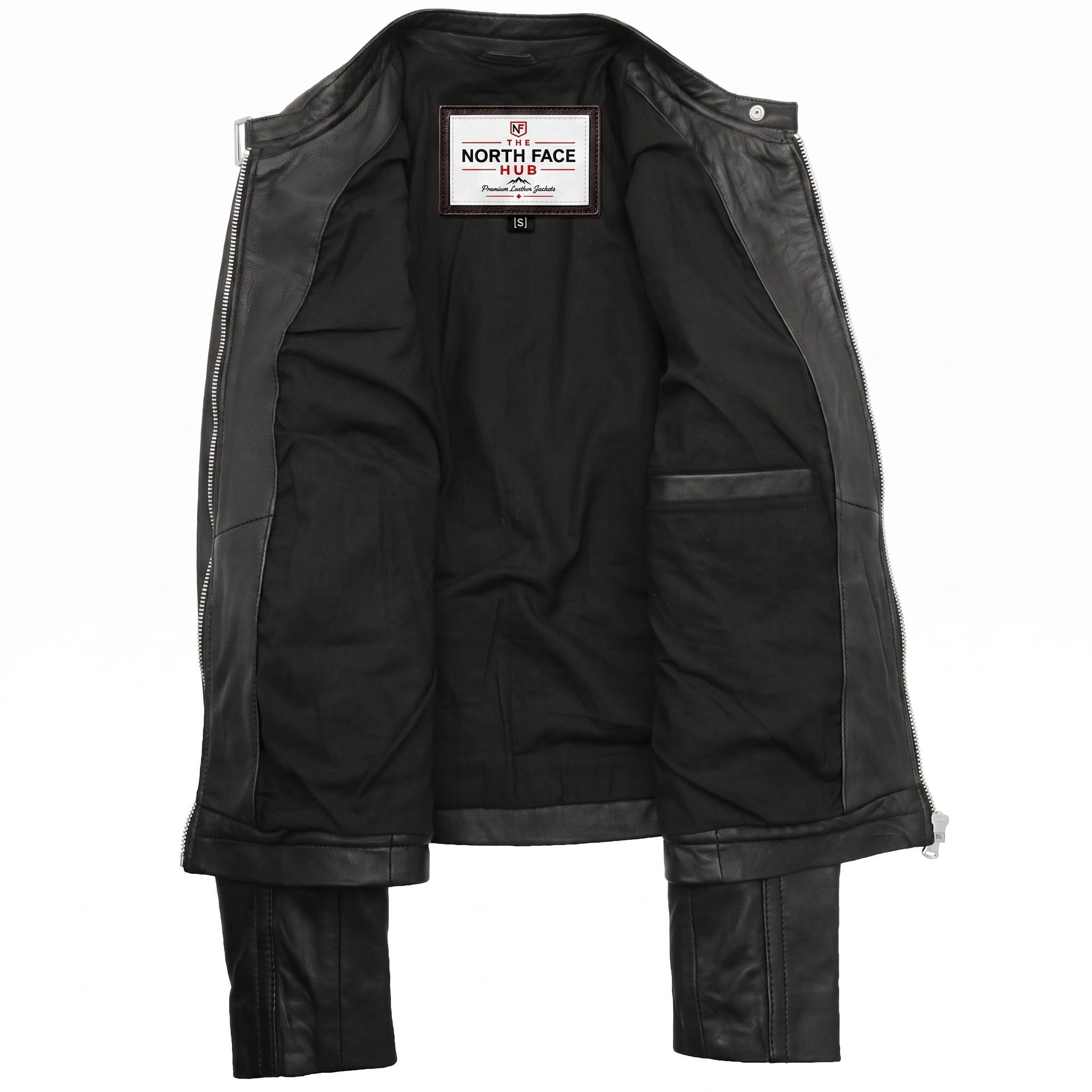 Womens Soft Leather Biker Style Jacket Elyza Nova Black
