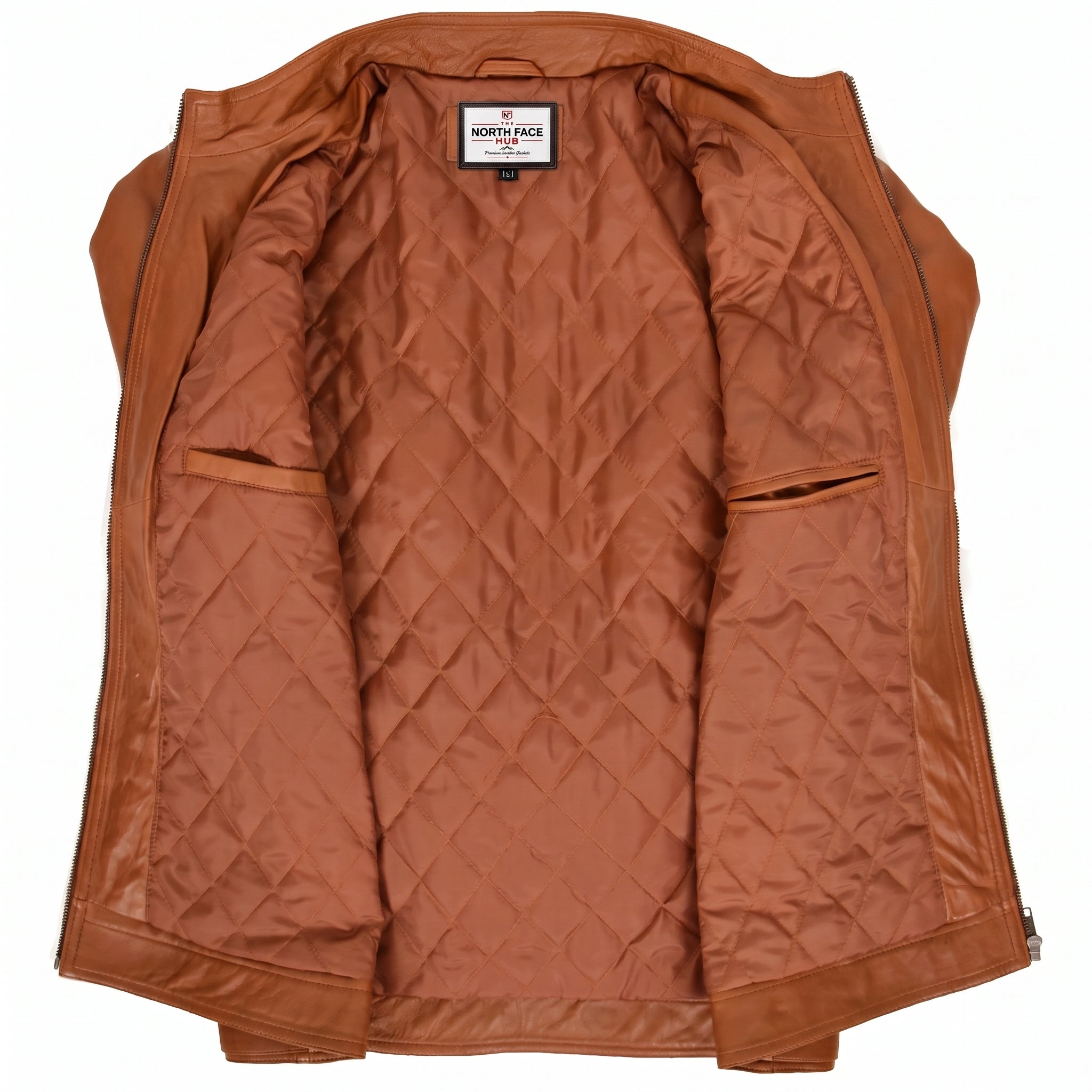 Mens Soft Leather Casual Plain Zip Jacket Matt Dynamo Tan