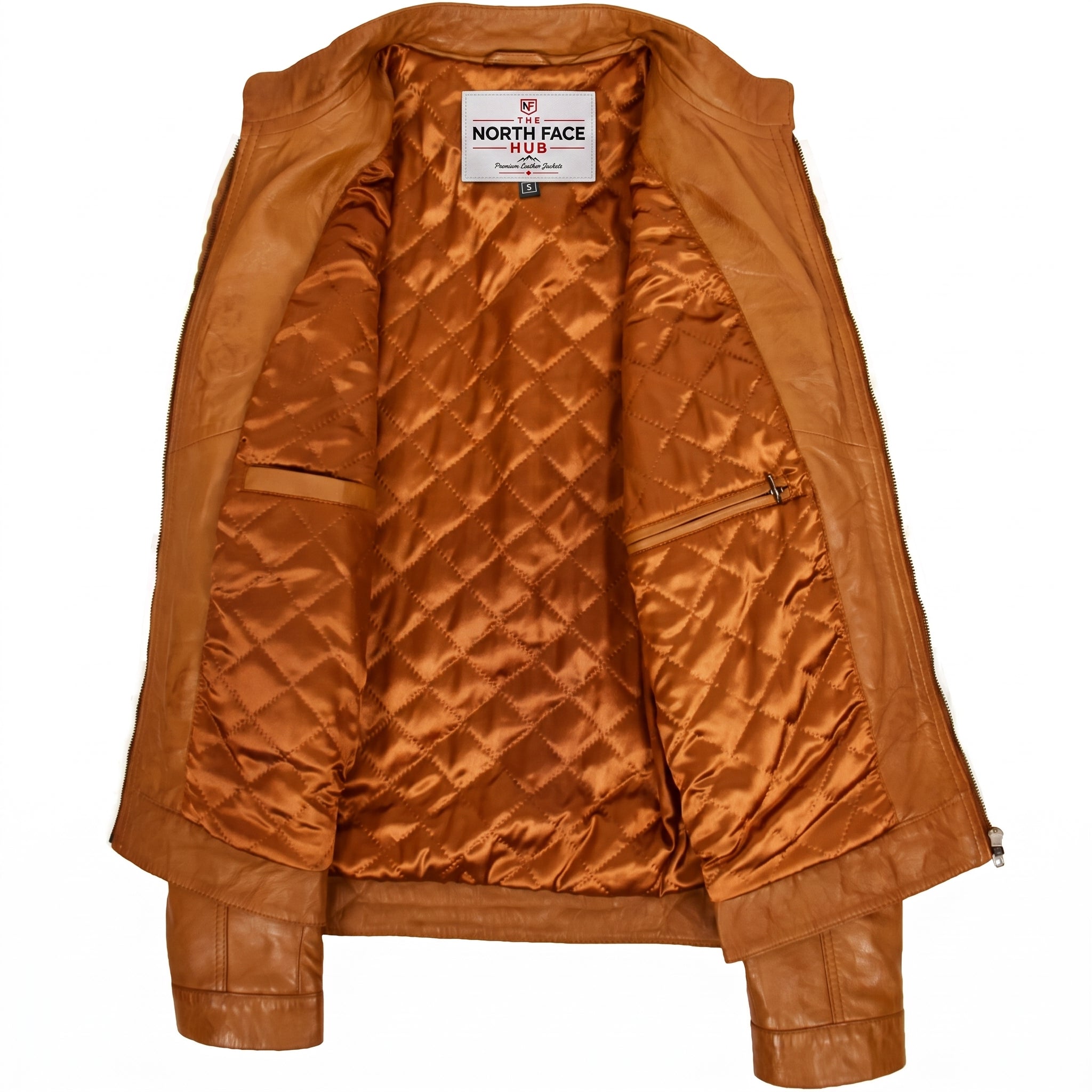 Mens Leather Cafe Racer Biker Jacket Dynamo Tan