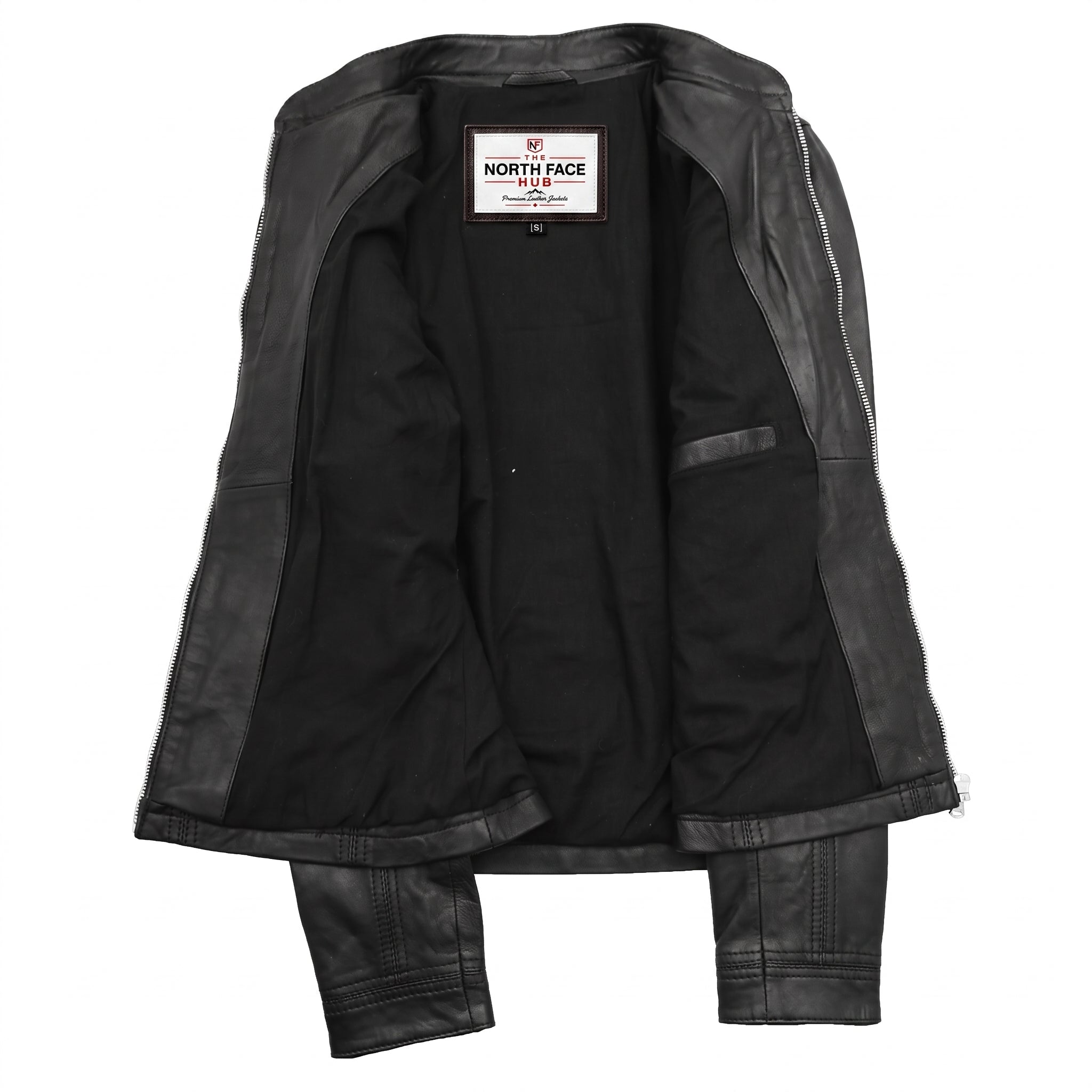 Womens Leather Classic Biker Style Tayla Jacket Nova Black