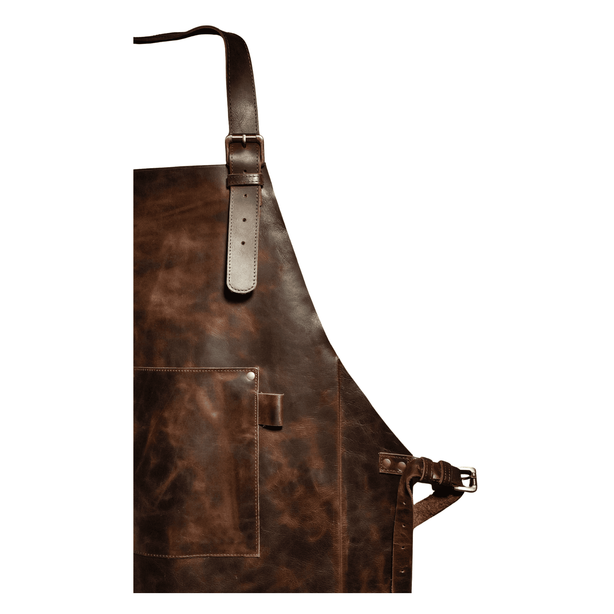 Personalized Men's Full-Grain Leather Apron for BBQ, Welding & Work