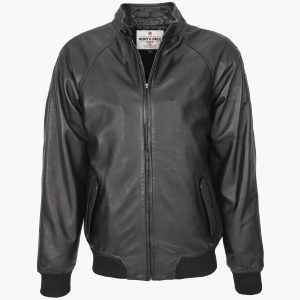 Mens Real Leather Bomber Jacket