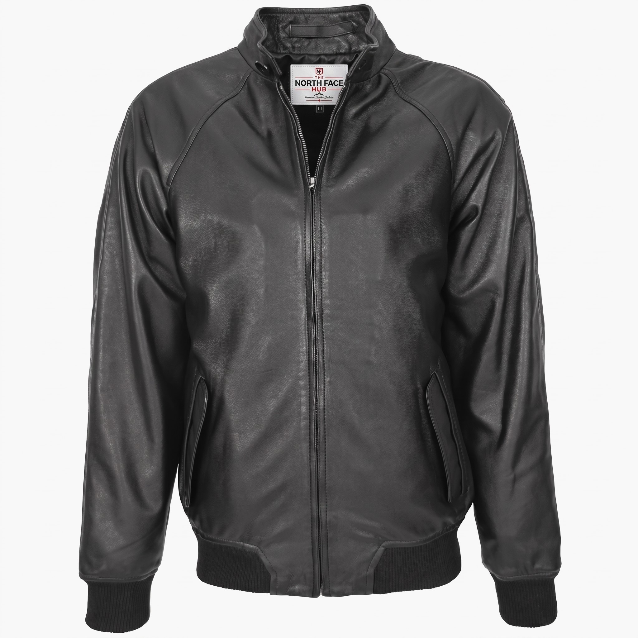 1 (1) Mens Real Leather Bomber Jacket