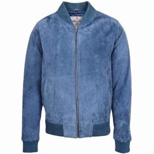 Mens Suede MA-1 Bomber Jacket