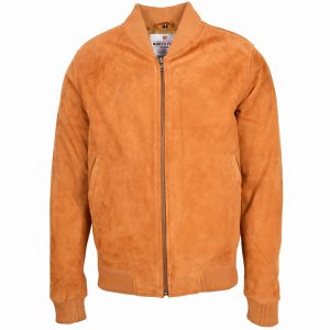 Mens Suede MA-1 Bomber Jacket