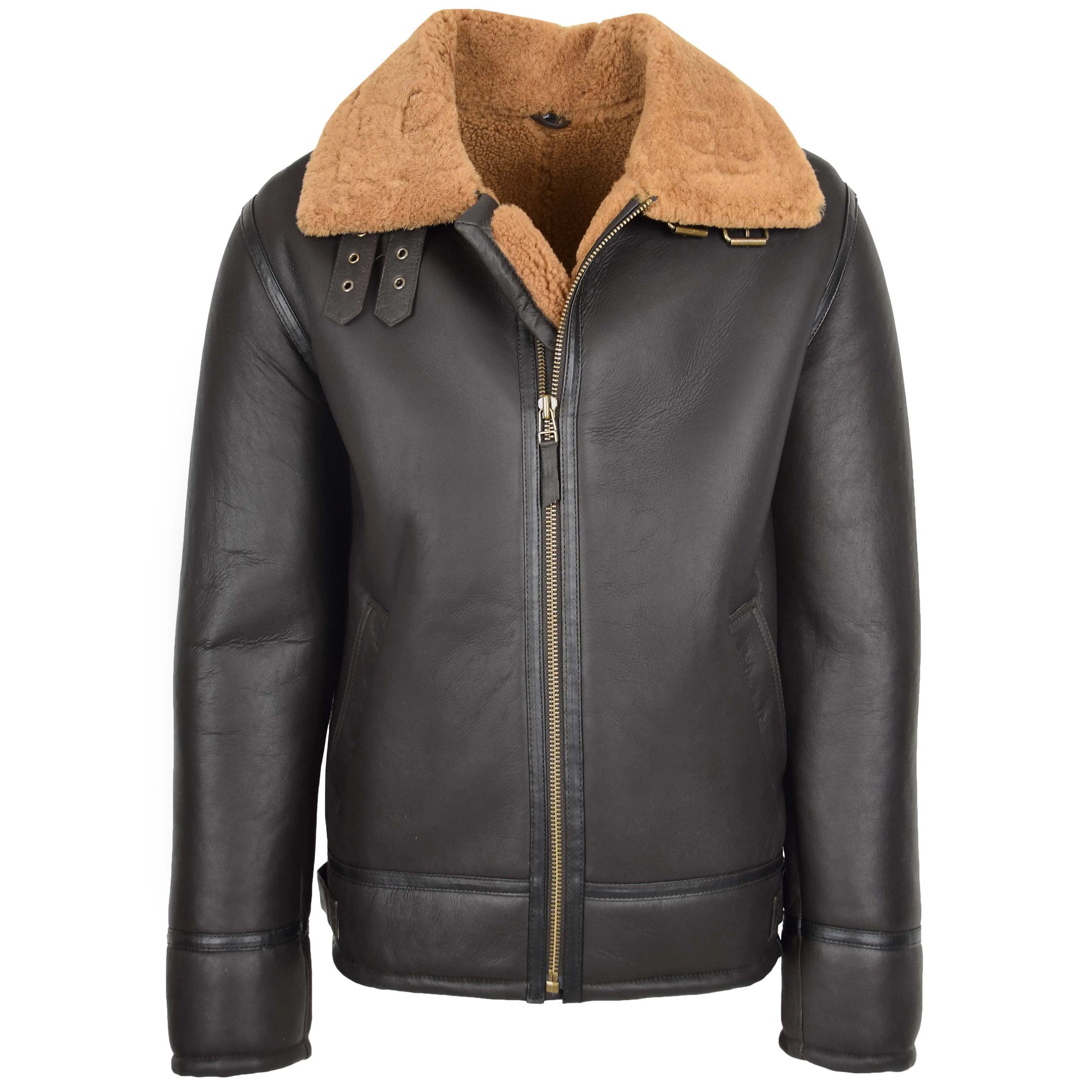1 (1) Mens Top Gun Style Sheepskin Jacket