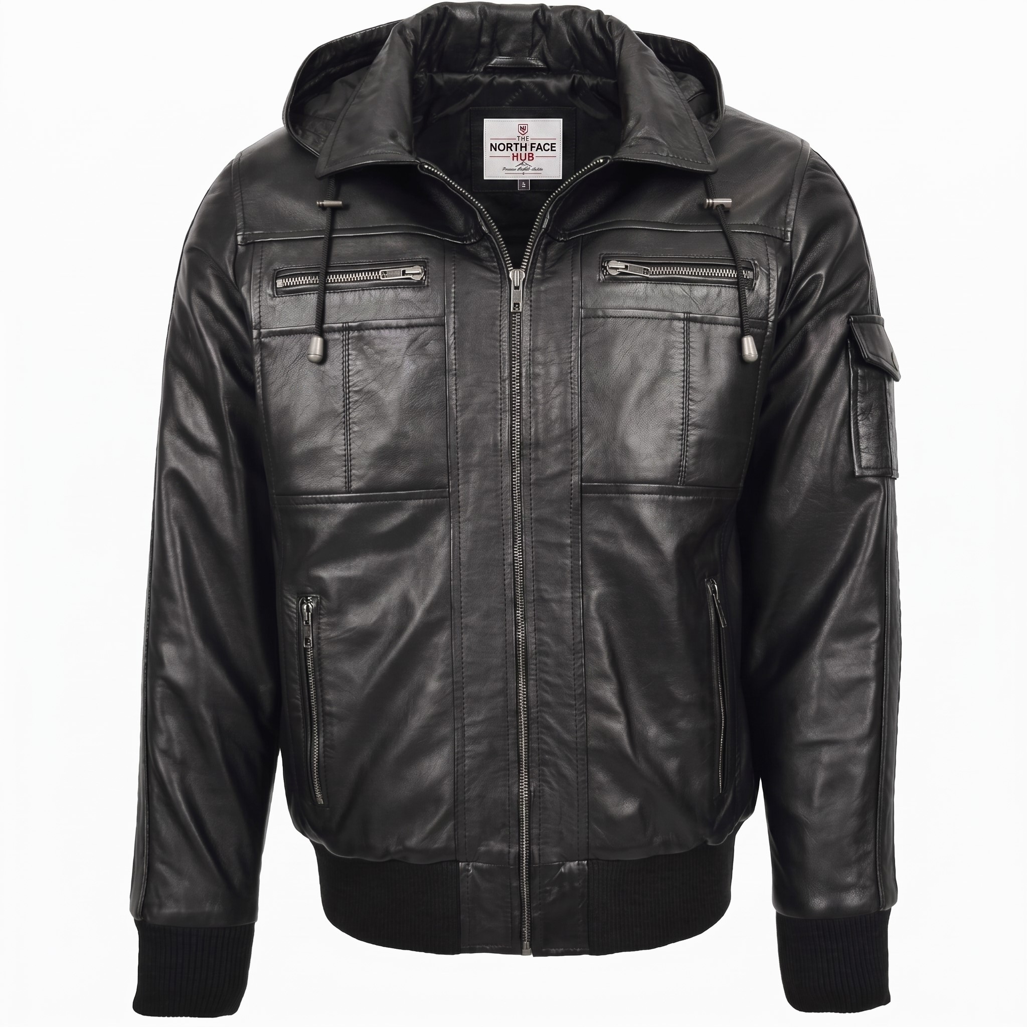 1 (1) Mens Leather Bomber Jacket