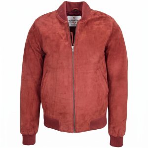Mens Suede MA-1 Bomber Jacket