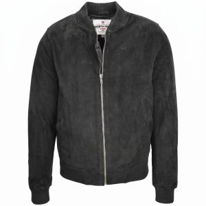 Mens Suede MA-1 Bomber Jacket