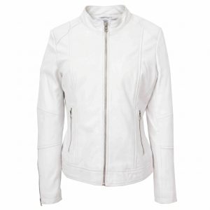 Womens Real Leather Biker Jacket