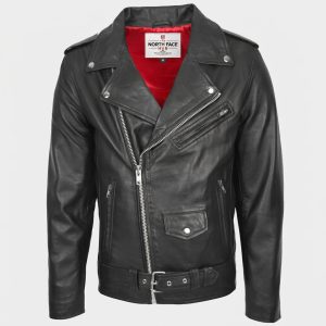Mens Leather Biker Jacket