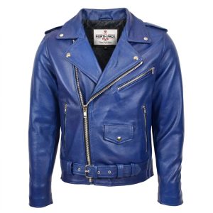 Mens Heavy Duty Leather Biker Brando Jacket