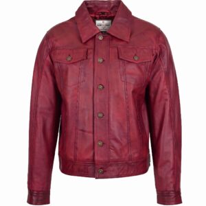 Mens Leather Lee Rider Casual Jacket