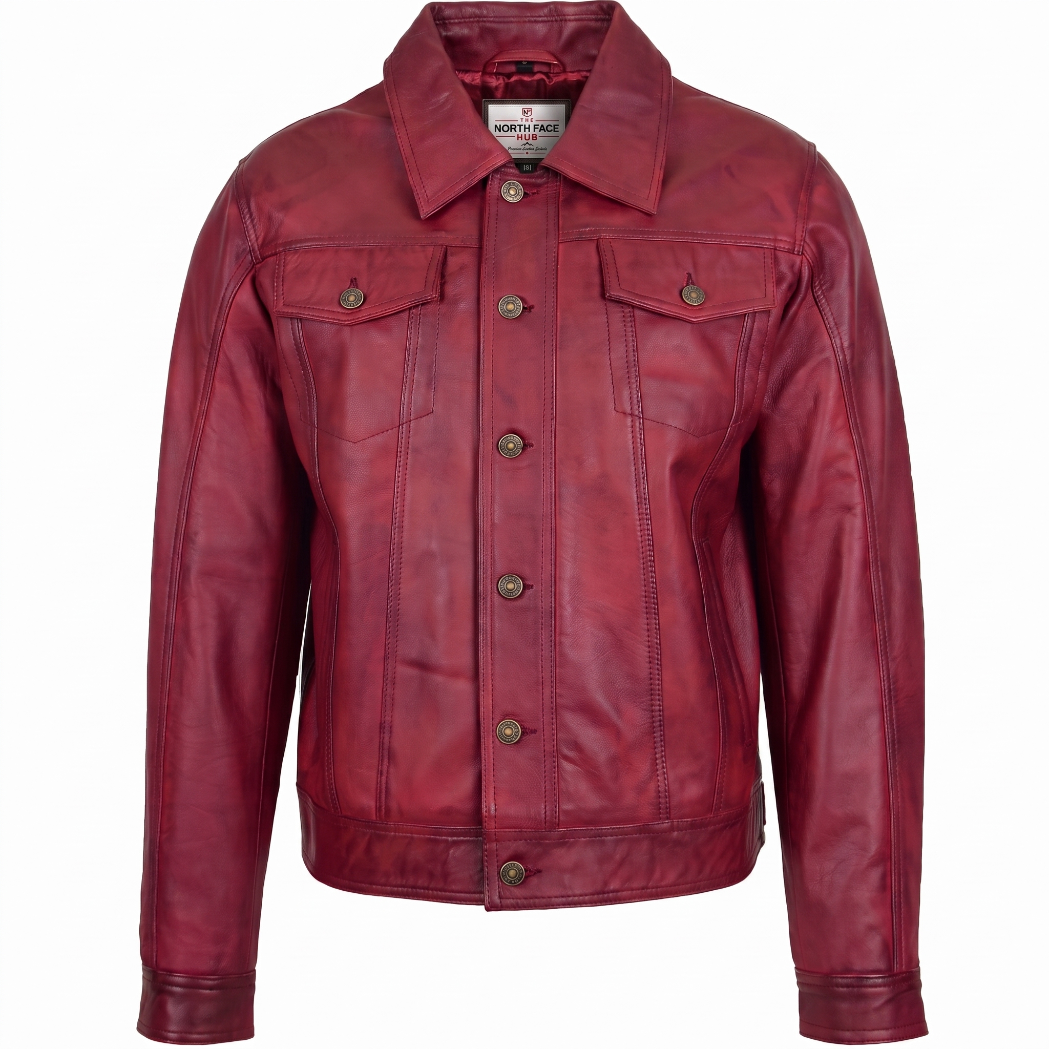 Mens Leather Lee Rider Casual Jacket Terry Infinite Burgundy (1) Mens Leather Lee Rider Casual Jacket