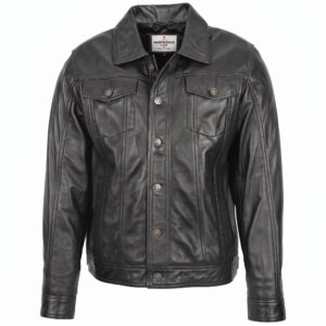 Mens Leather Lee Rider Casual Jacket