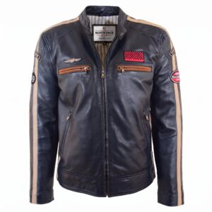 Mens-Real-Leather-Biker-Jacket-Cafe-Race