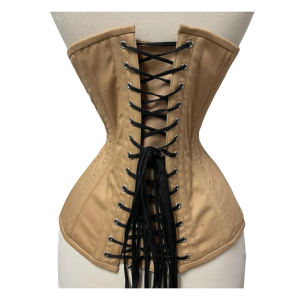 Handmade Beige Underbust Corset Double Steel Boned Short Torso Waist Trainer - view 2