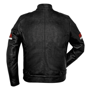Ducati Urban Stripes Leather Jacket Black Motorbike Riding Jacket - View 2