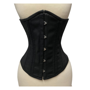 Custom-Made Heavy Duty Underbust Steel Boned Corset Black Waist Training Shapewear